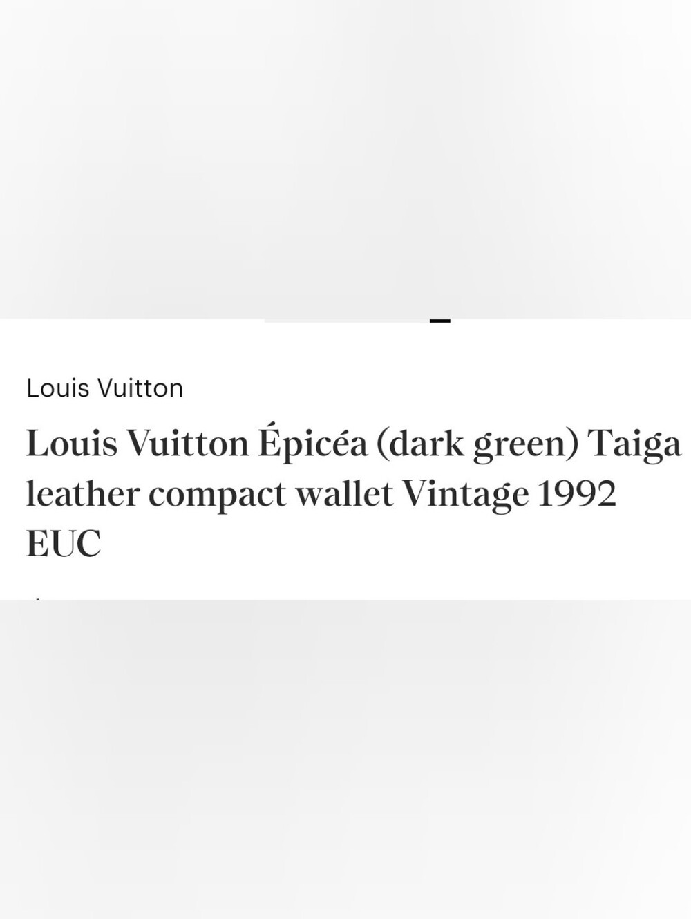 LOUIS VUITTON โ๏ธ Epicea (EPI) Taiga โ๏ธ Compact Bi-Fold Wallet ๐ 1992 Vint. EUC - Picture 10 of 11